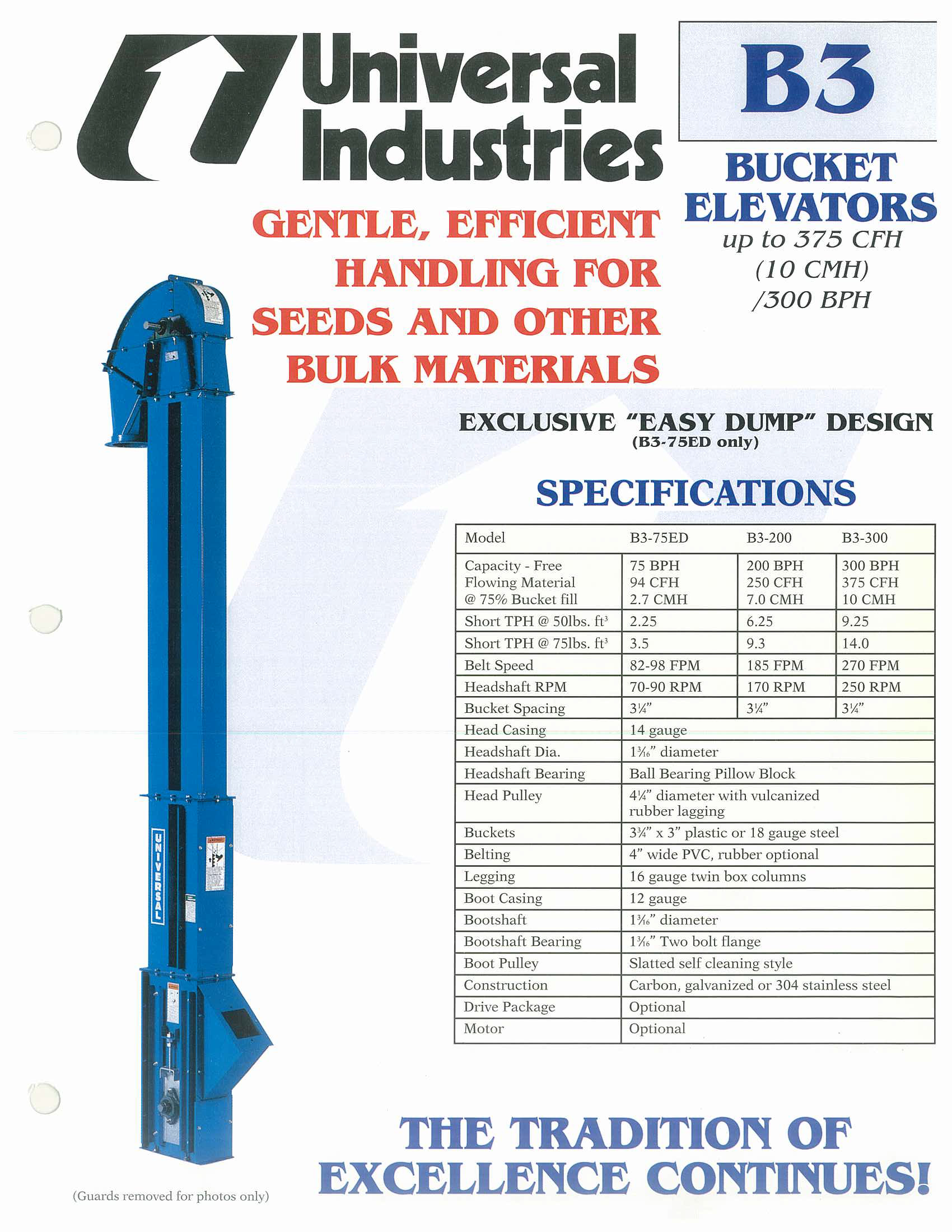 Ag West Supply >> Universal Industries B3 Bucket Elevator - West Coast Seed Mill Supply Company Ag West Supply >> Universal Industries B3 Bucket Elevator - West Coast Seed Mill Supply Company