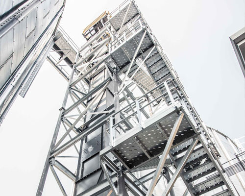 Custom Fabricated Safety Ladders for Grain Bins