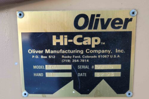 Used Oliver Manufacturing Gravity Table